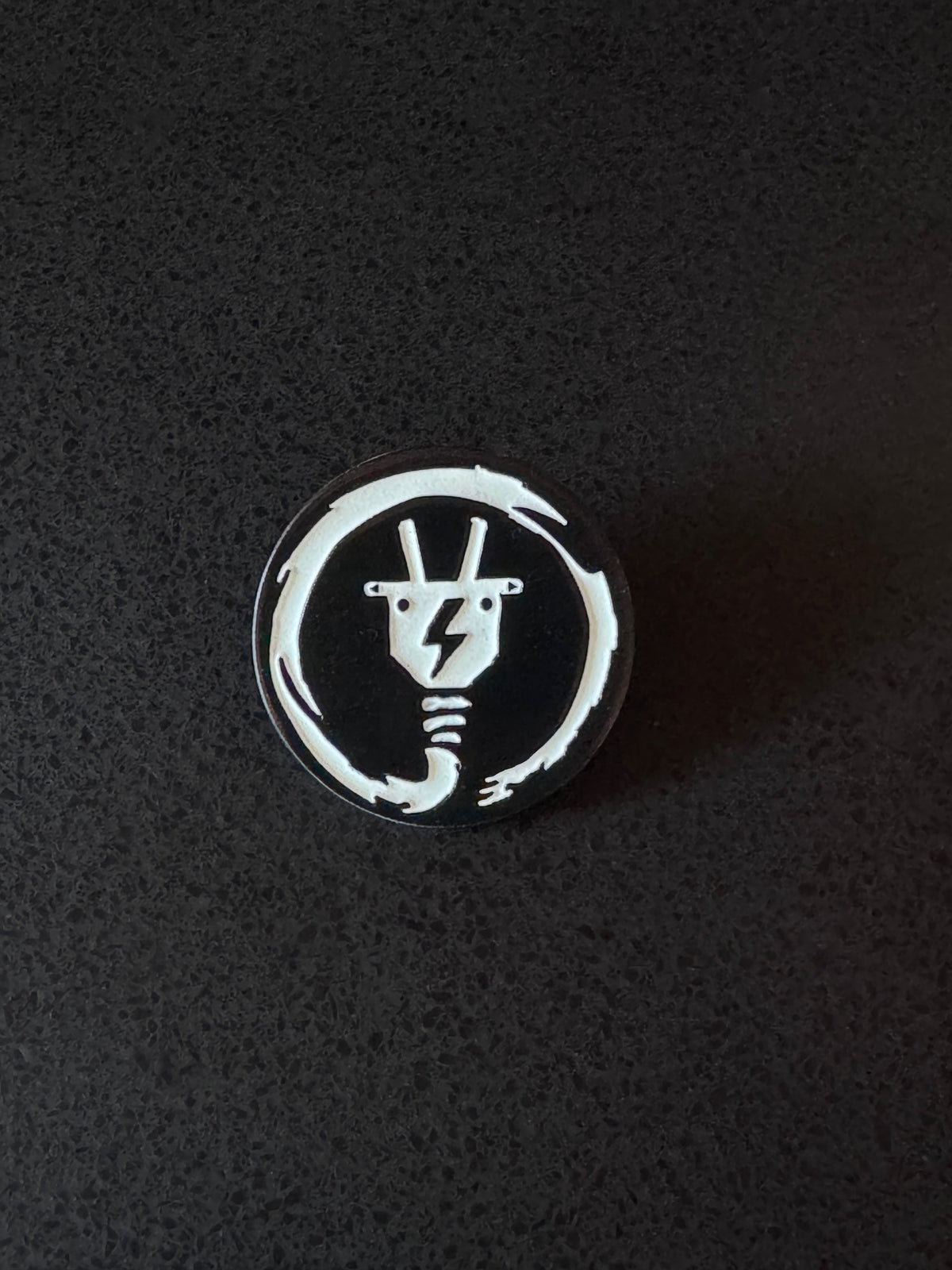 The Baby Goats enamel pin; Black and White (glow in the dark) 