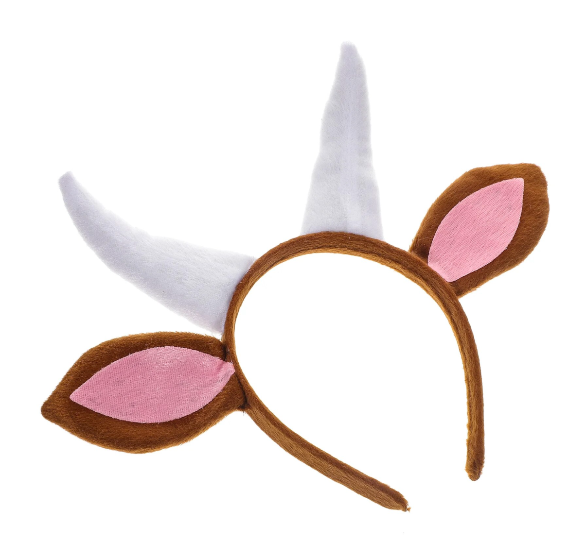 The Baby Goats horn and ears headband on a white background