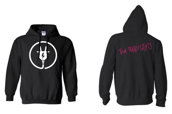Hoodie, Black, Gildan: Electricity Icon (front) / The Baby Goats (back)